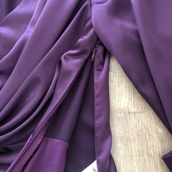 Joseph Ribkoff, Purple, Satin, Twist Front, Top, Blouse, Size 6, Nice Condition - Picture 6 of 12